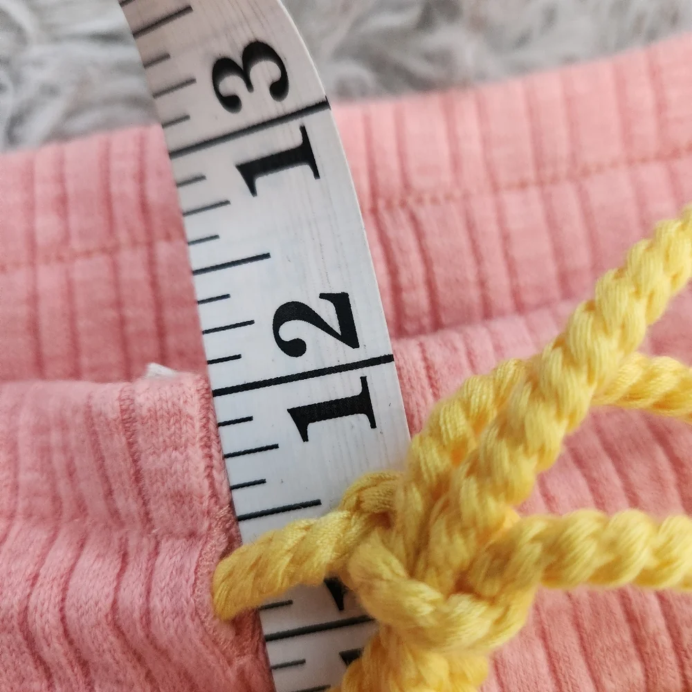 LoveShackFancy Matching Citrus Cupcake Ribbed Set In Pink & Yellow Women's‎ XL